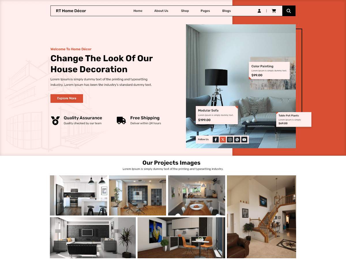 Radiant Home Decor theme screenshot