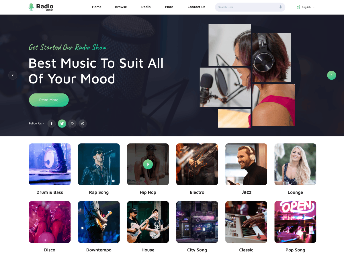 Radio Station theme screenshot