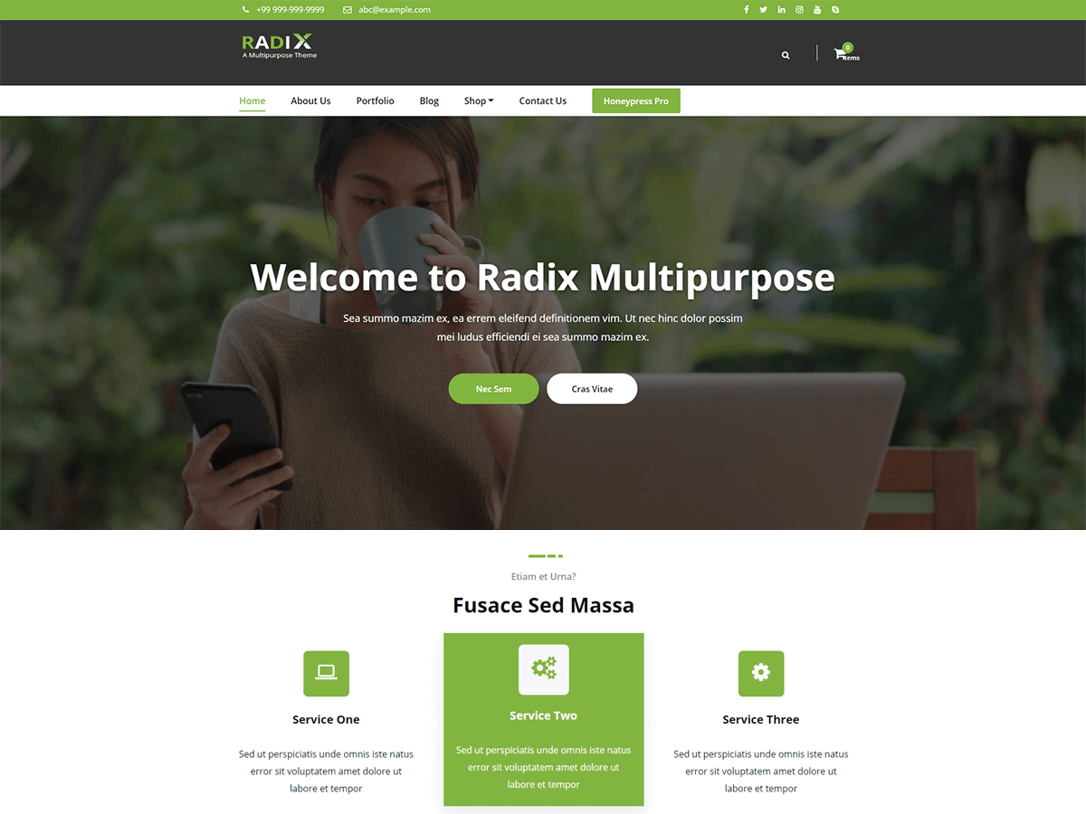 Radix Multipurpose theme screenshot