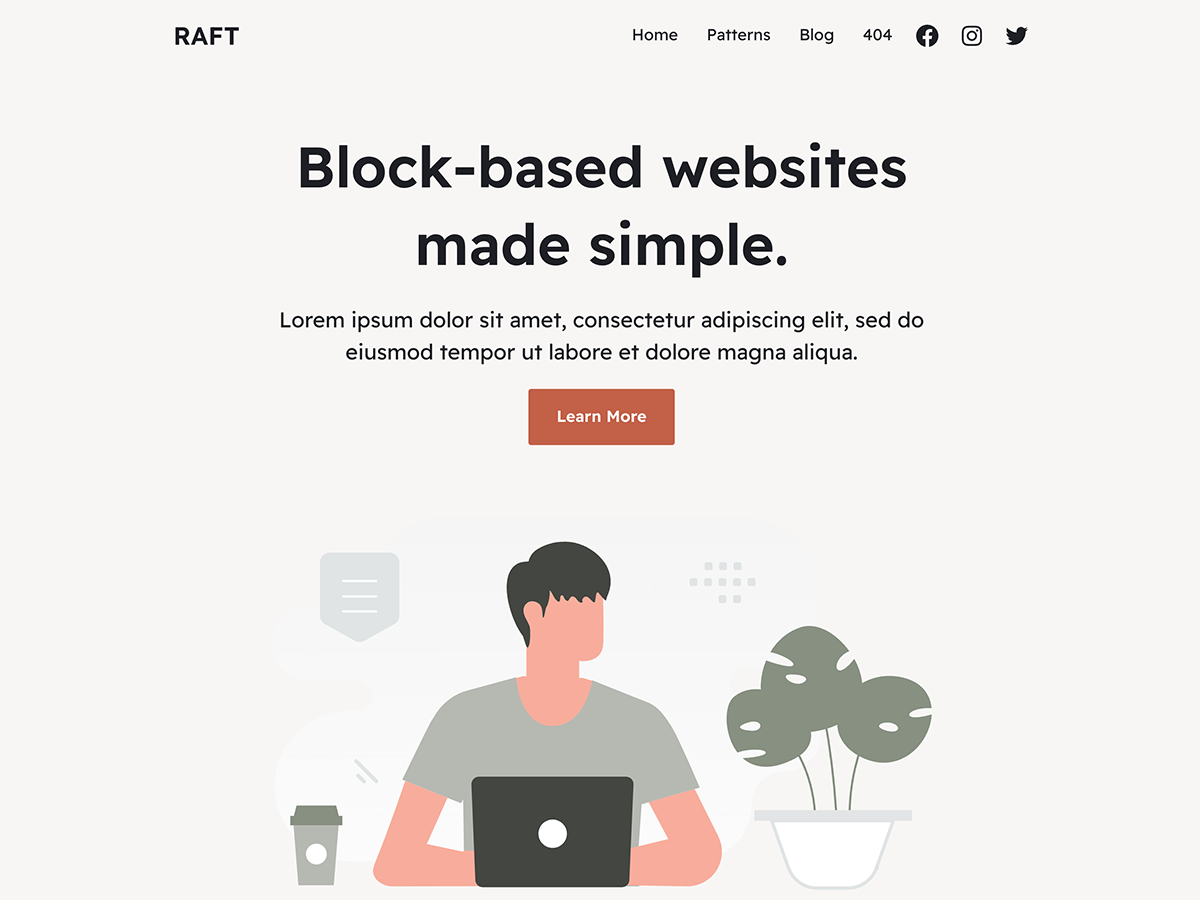 Raft theme screenshot