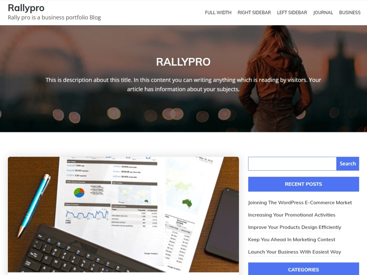 rallypro theme screenshot