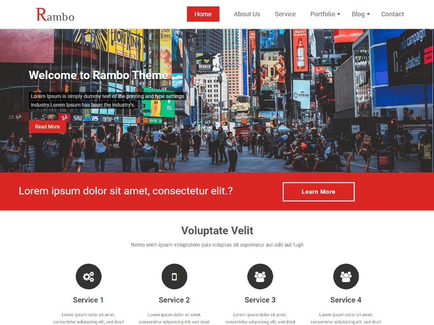 Rambo theme screenshot