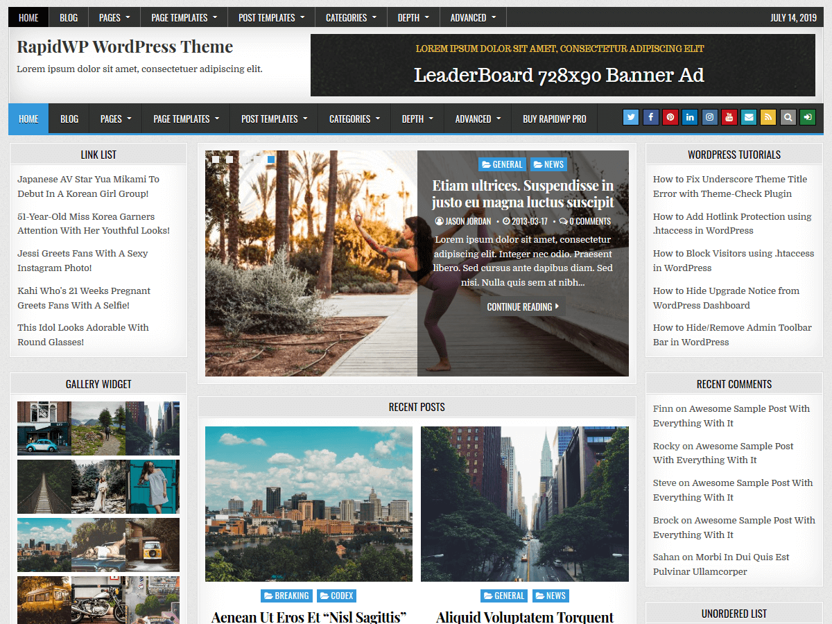 RapidWP theme screenshot