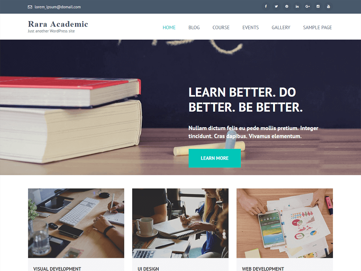 Rara Academic theme screenshot