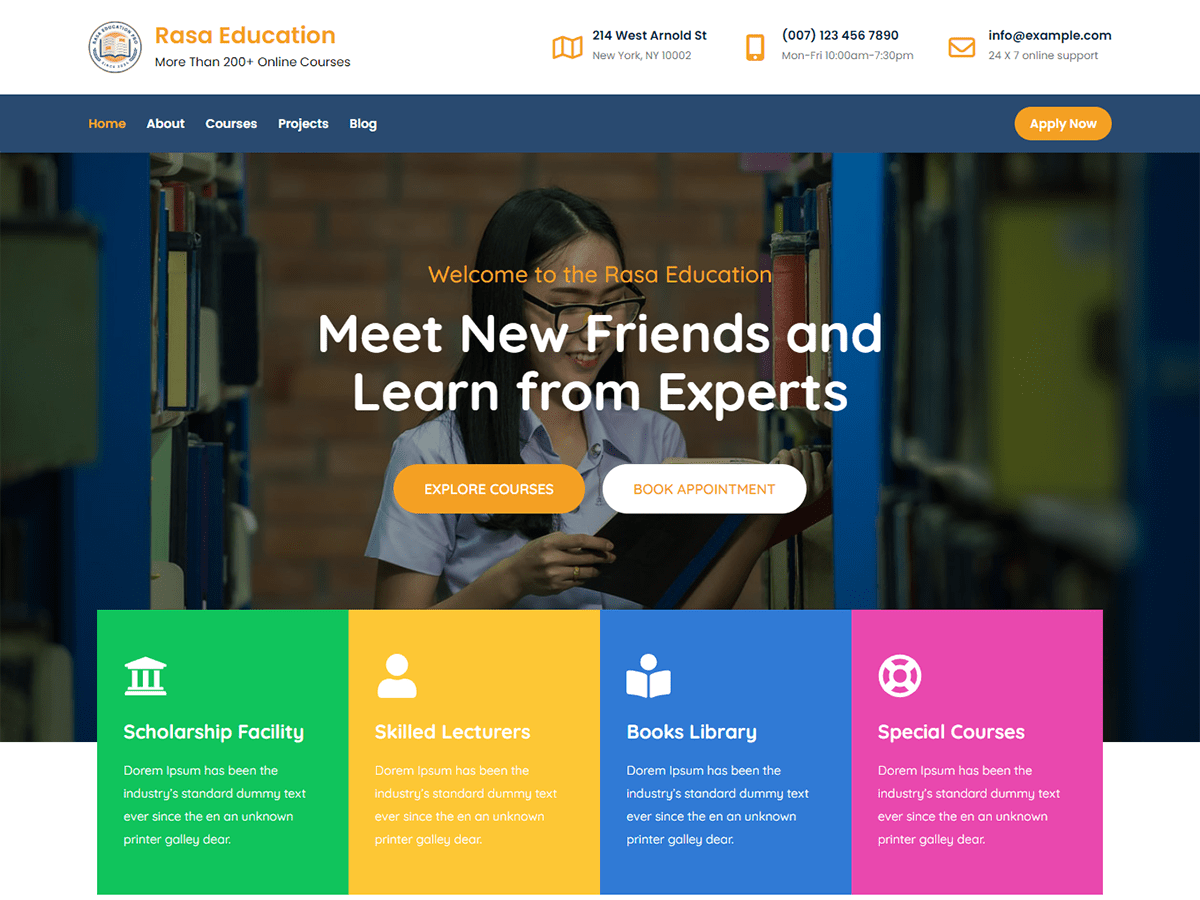 Rasa Education theme screenshot