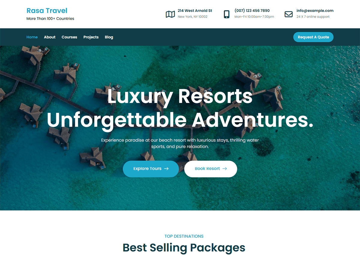 Rasa Travel theme screenshot