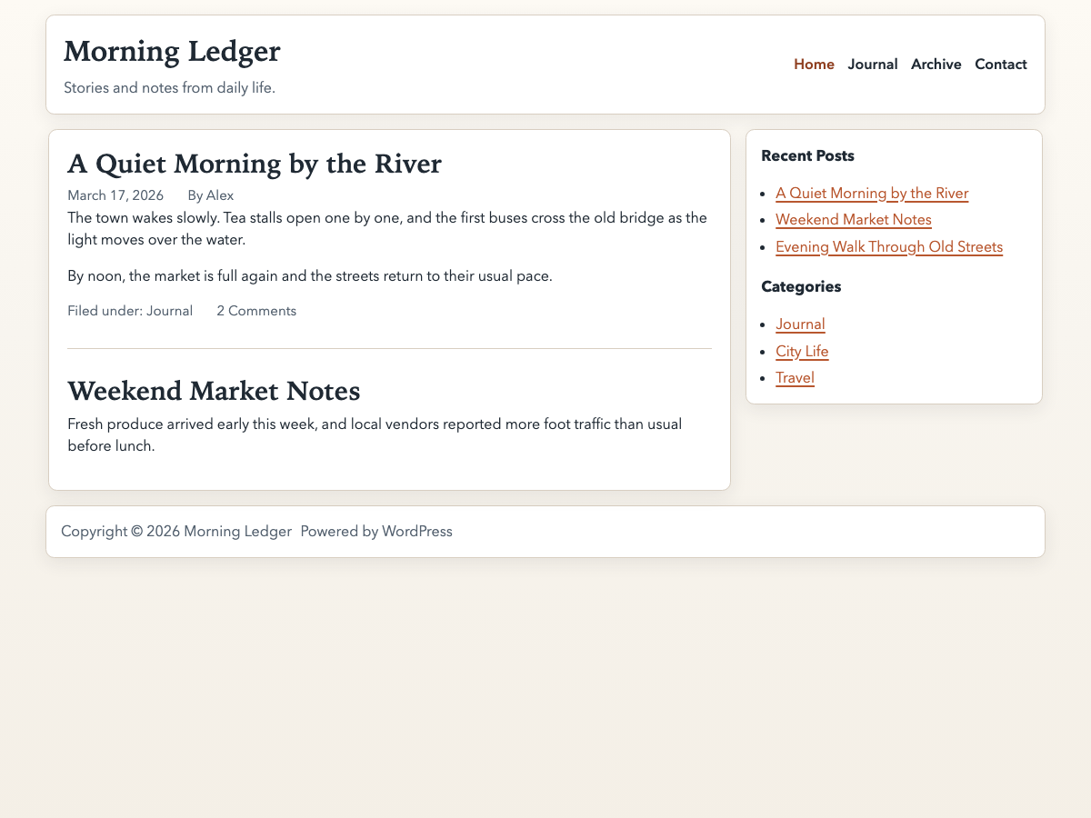 Ravi Chronicle theme screenshot