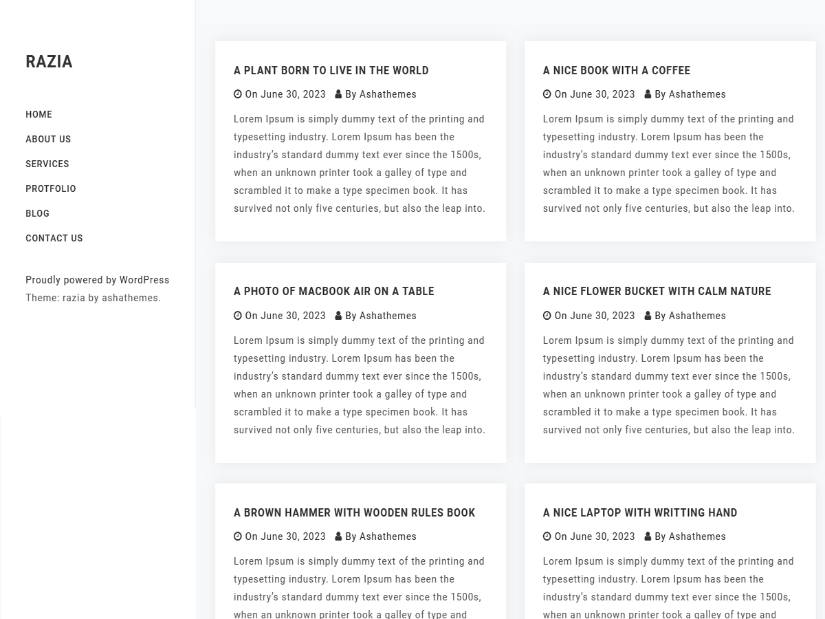 Razia theme screenshot