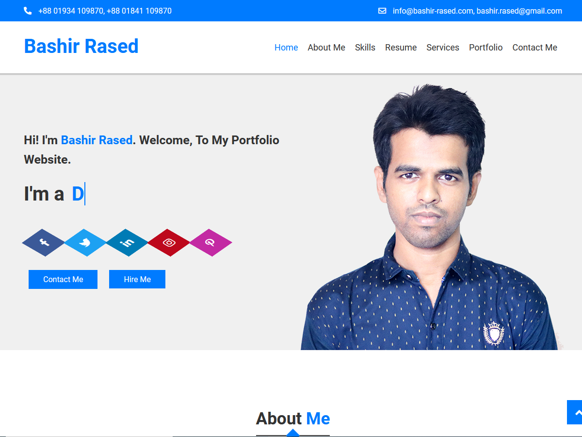 RB Portfolio One theme screenshot