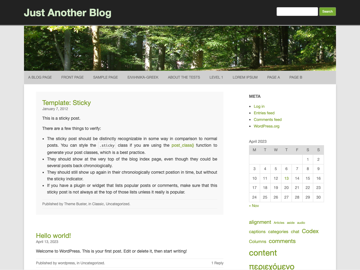 RCG Forest theme screenshot