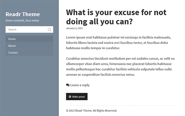 Readr theme screenshot