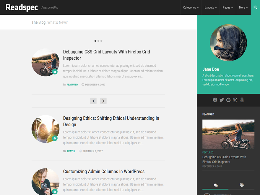 Readspec theme screenshot