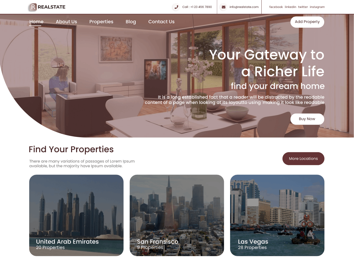 Real Esatate Property theme screenshot