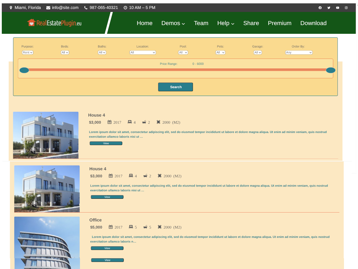 Real Estate Blocks theme screenshot