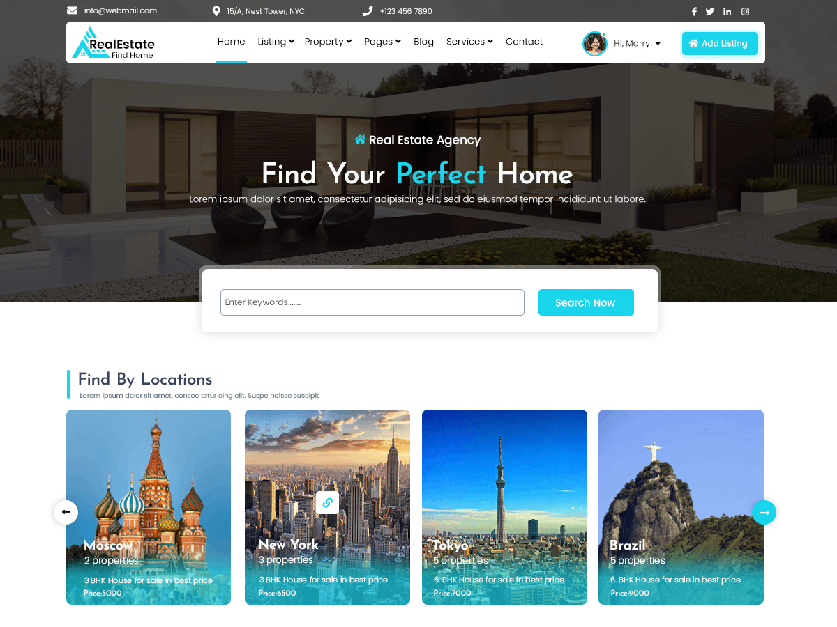 Real Estate Broker theme screenshot