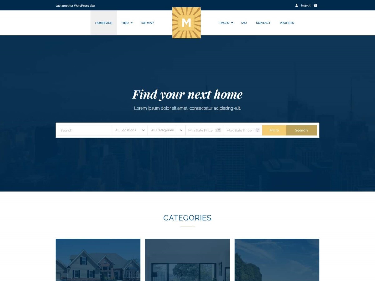 Real Estate Directory theme screenshot