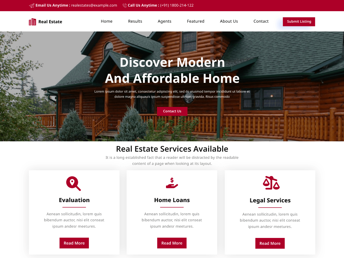 Real Estate Escrow theme screenshot