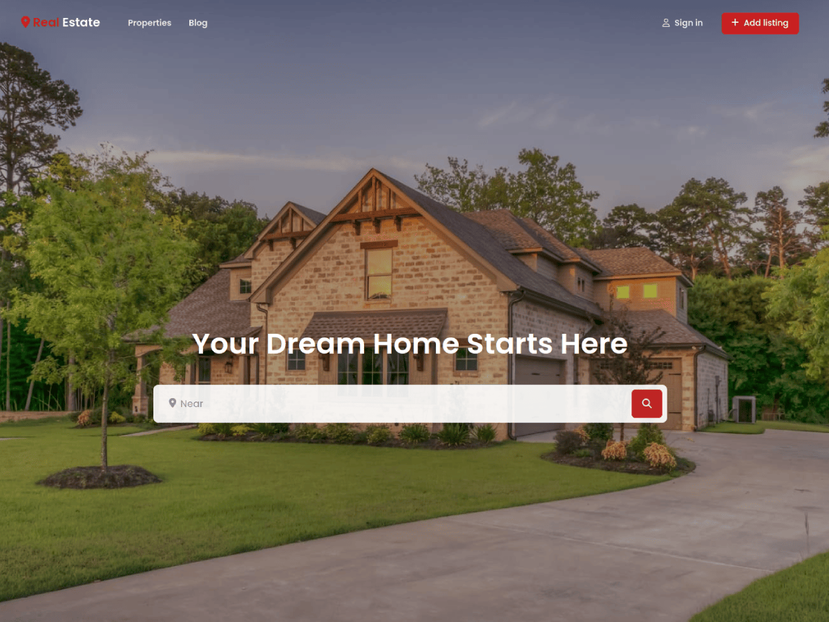 Real Estate Listings theme screenshot