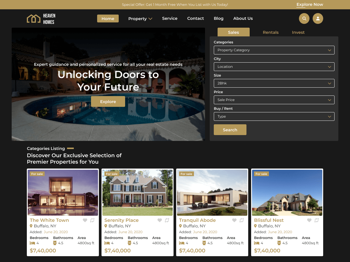 Real Estate Manager theme screenshot