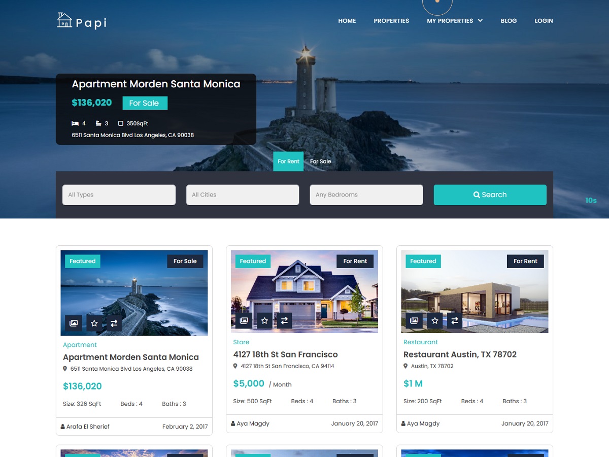 Real Estate Papi theme screenshot