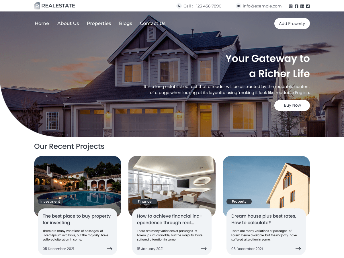 Real Estate Property theme screenshot