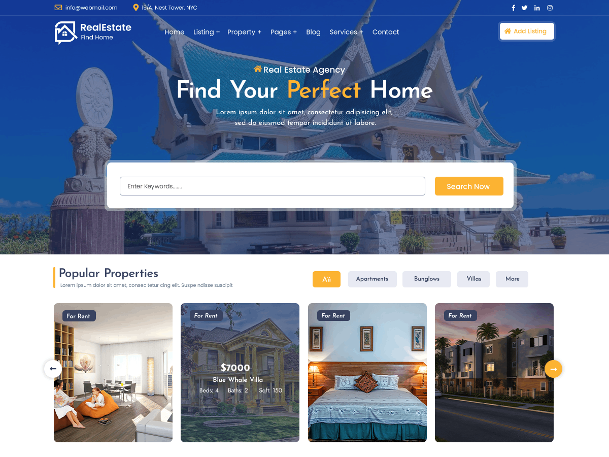 Real Estate Realtor theme screenshot