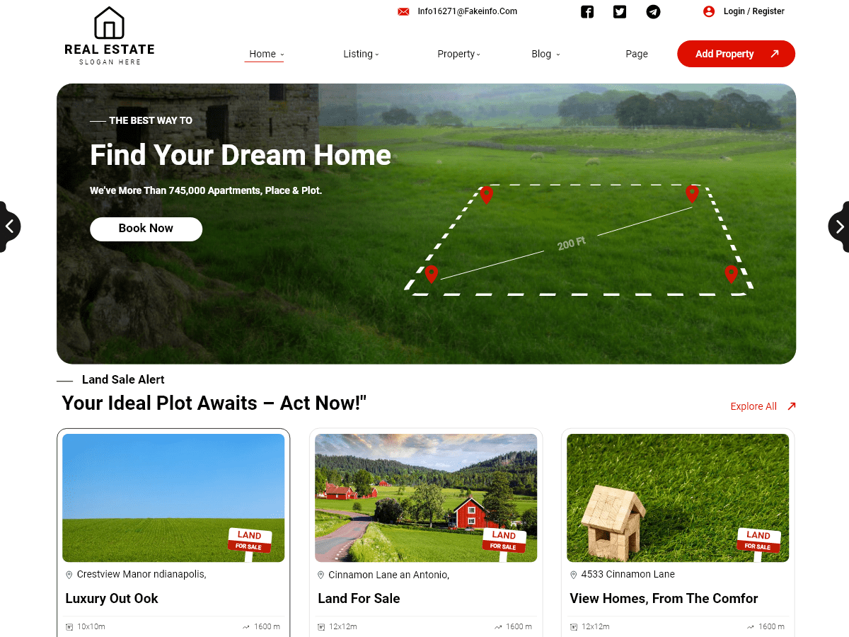 Real Estate Services theme screenshot