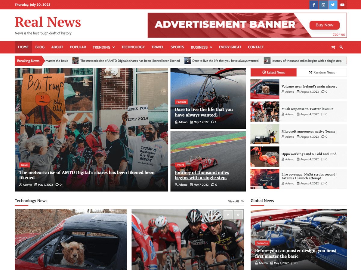 Real News theme screenshot
