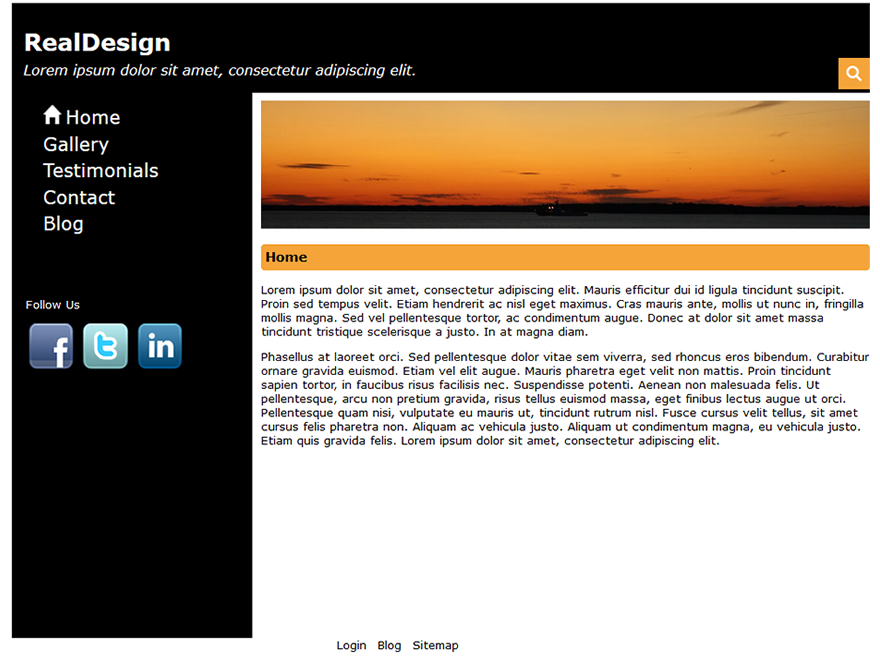 RealDesign theme screenshot