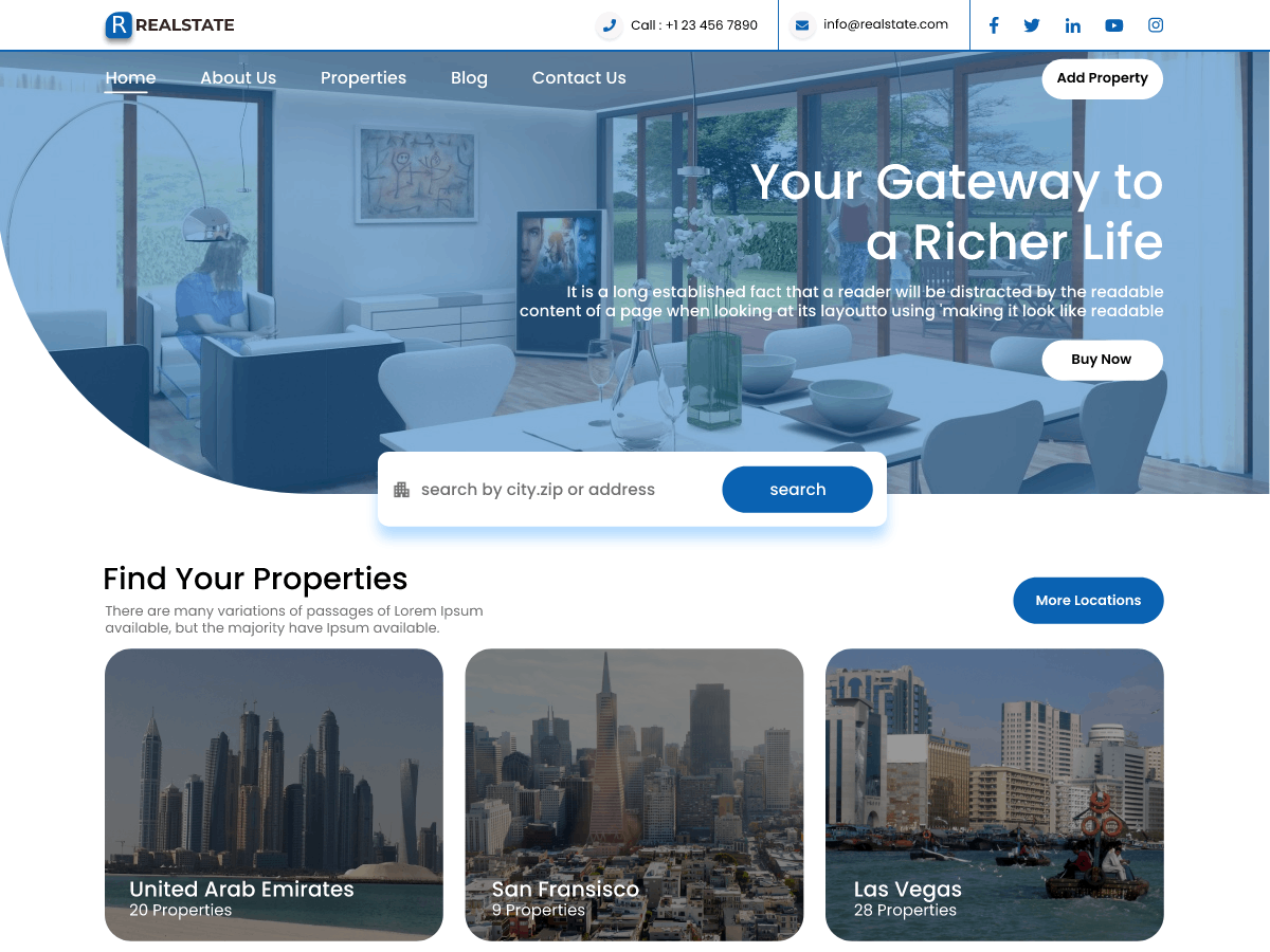 Realestate Agent theme screenshot