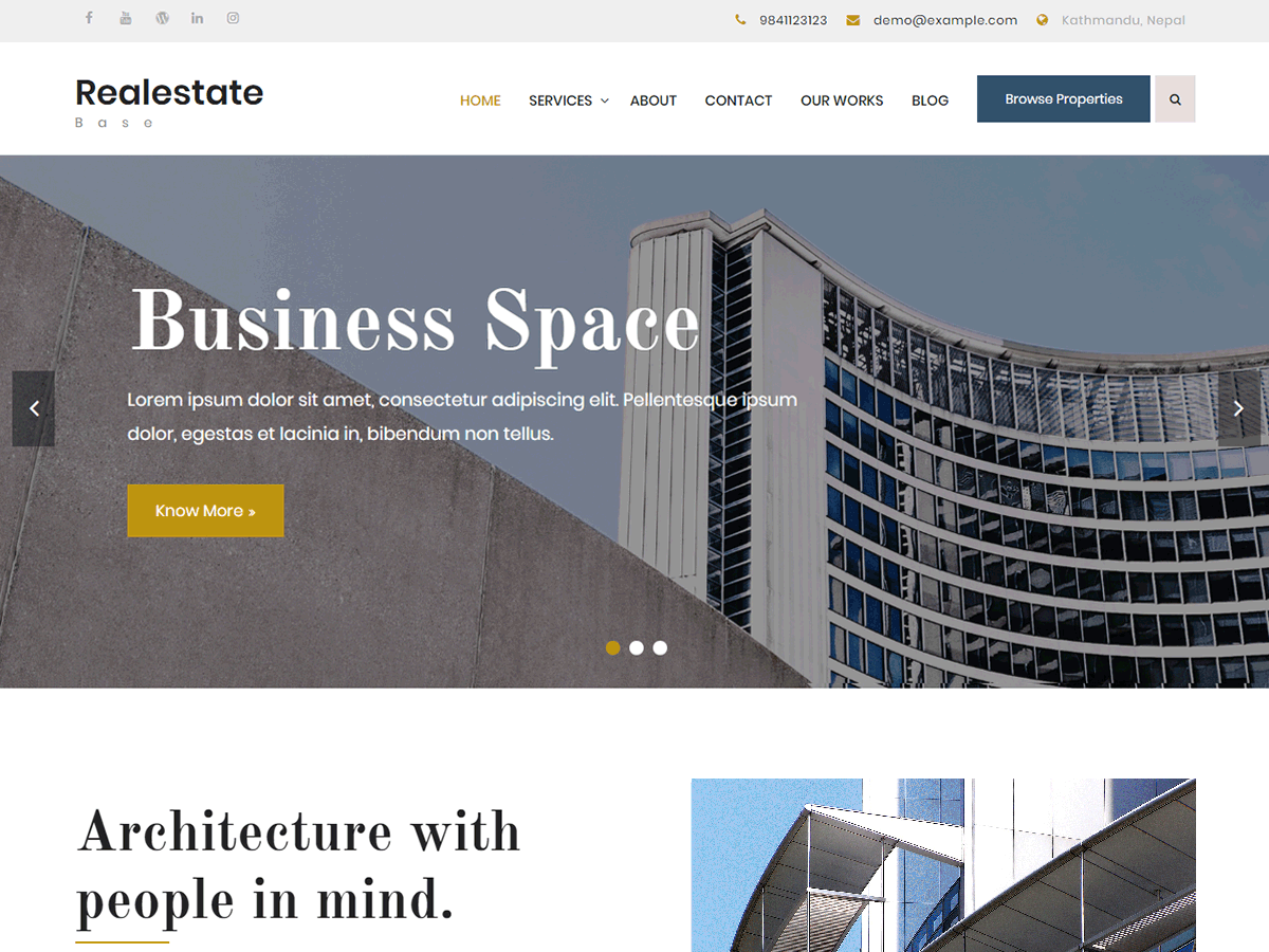 Realestate Base theme screenshot