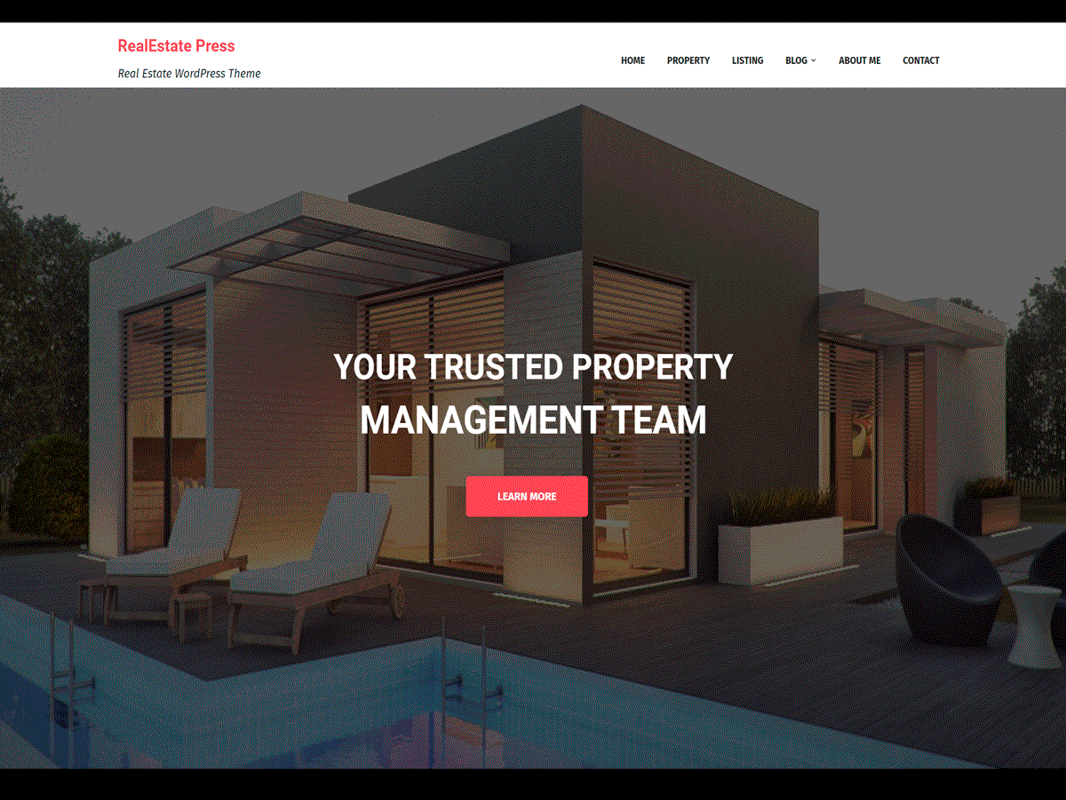RealEstate Press theme screenshot