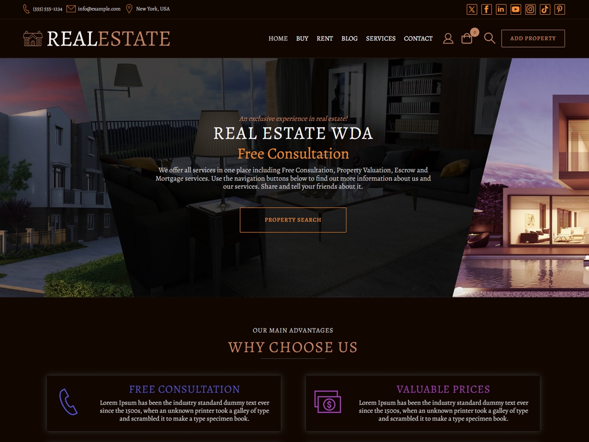 Realty: Real Estate WDA theme screenshot