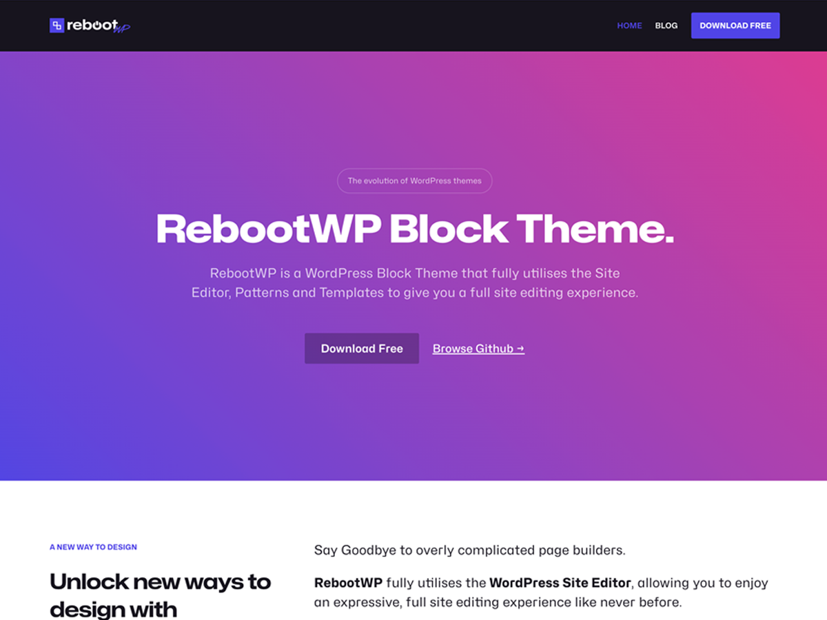 RebootWP theme screenshot