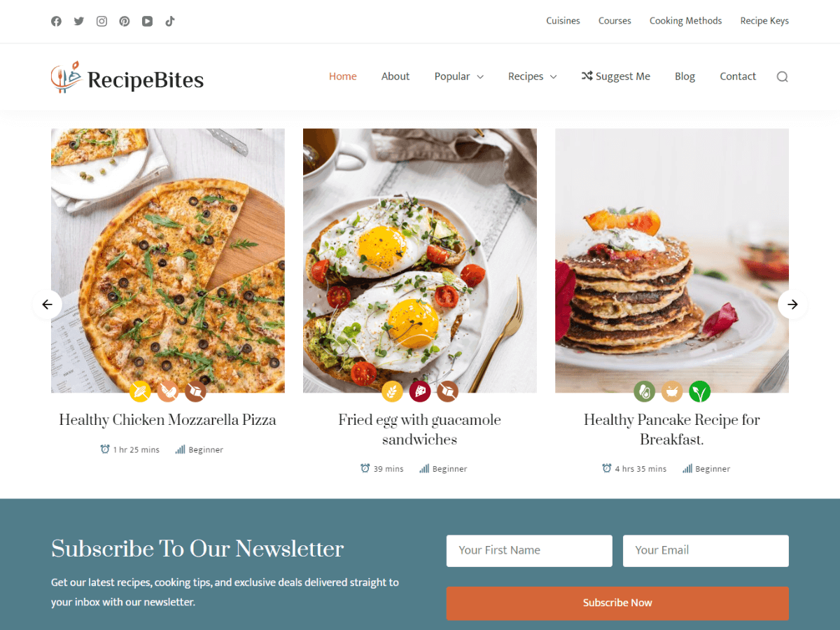 Recipe Bites theme screenshot