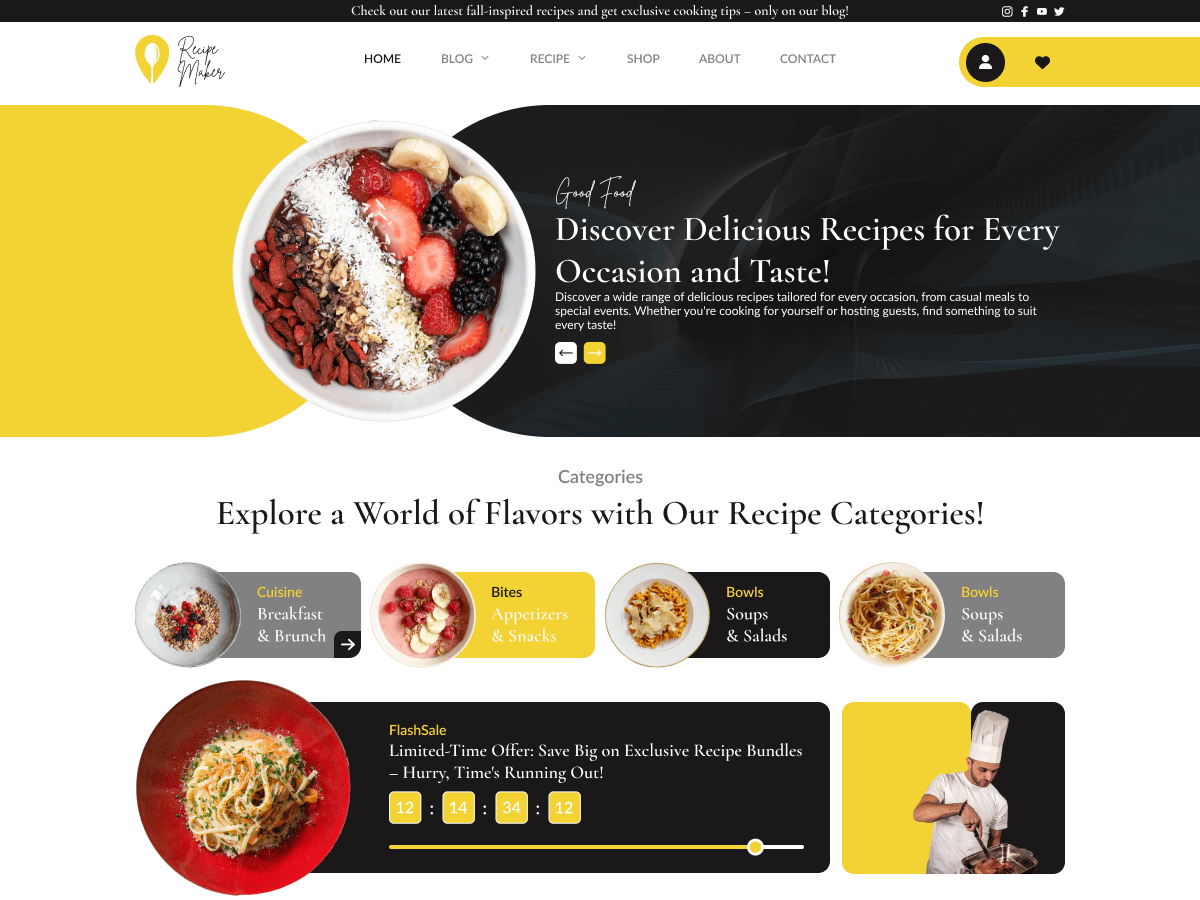 Recipe Maker theme screenshot