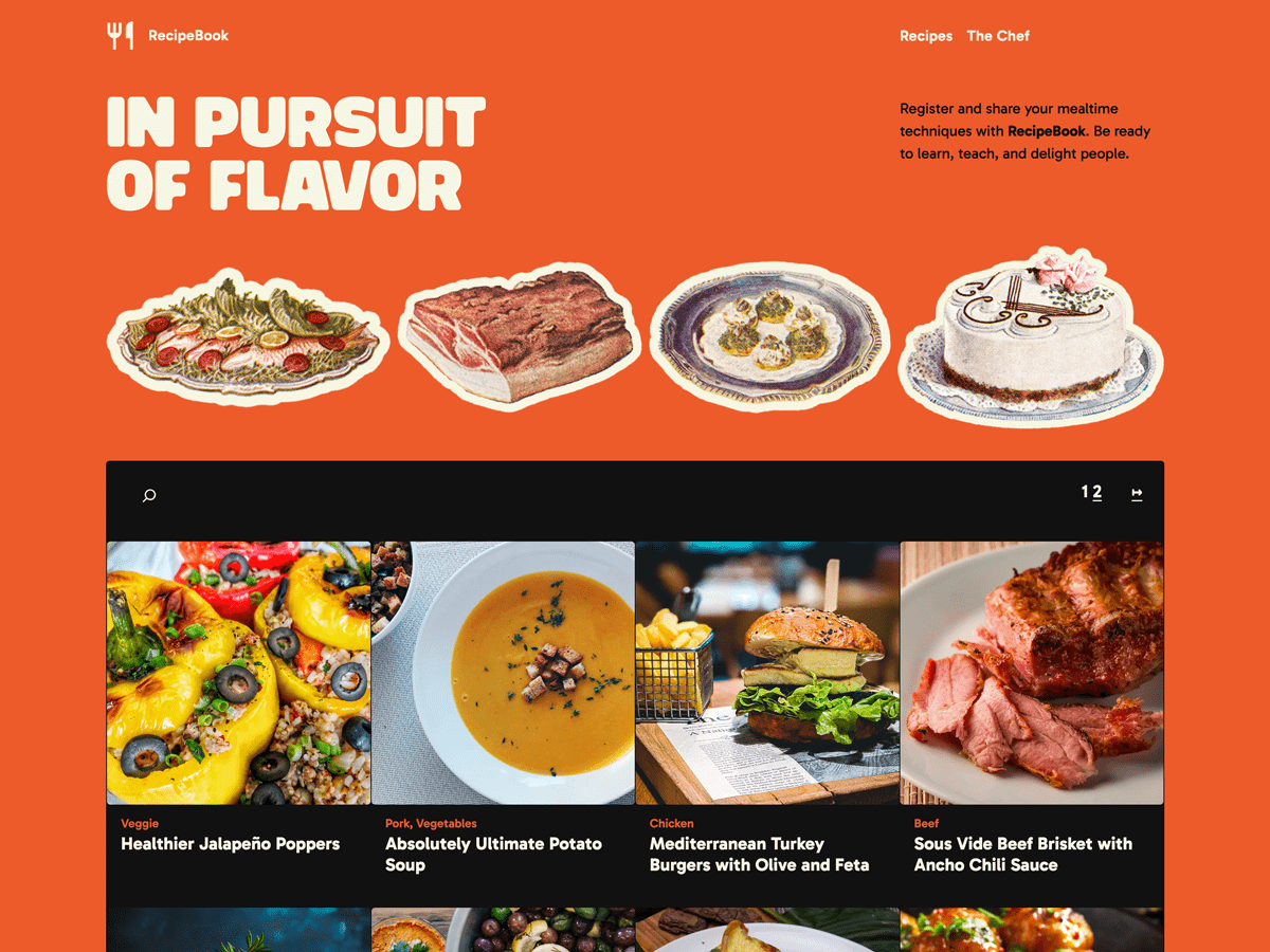 RecipeBook theme screenshot