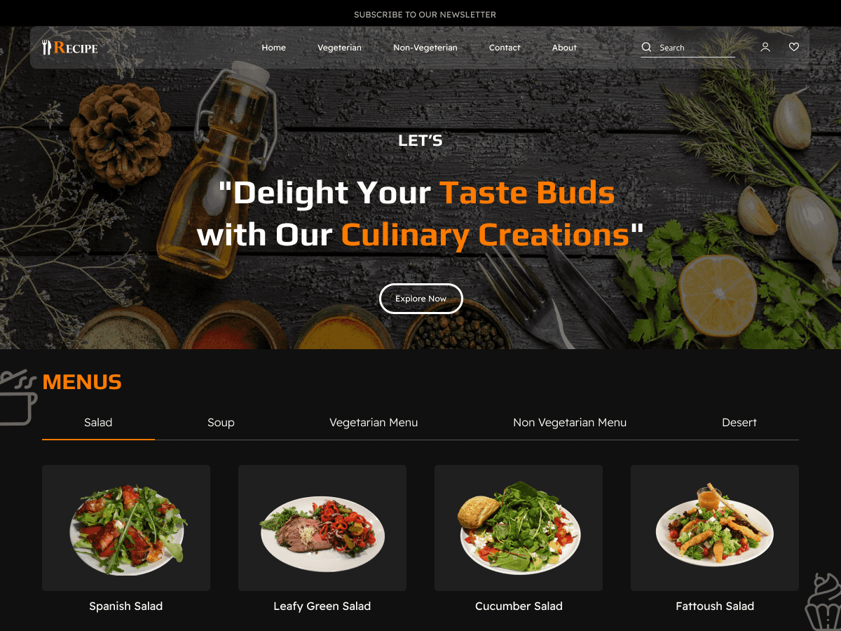 Recipes Blog theme screenshot
