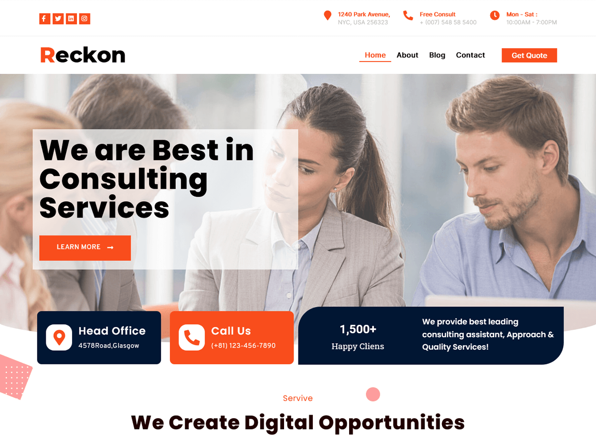 Reckon theme screenshot