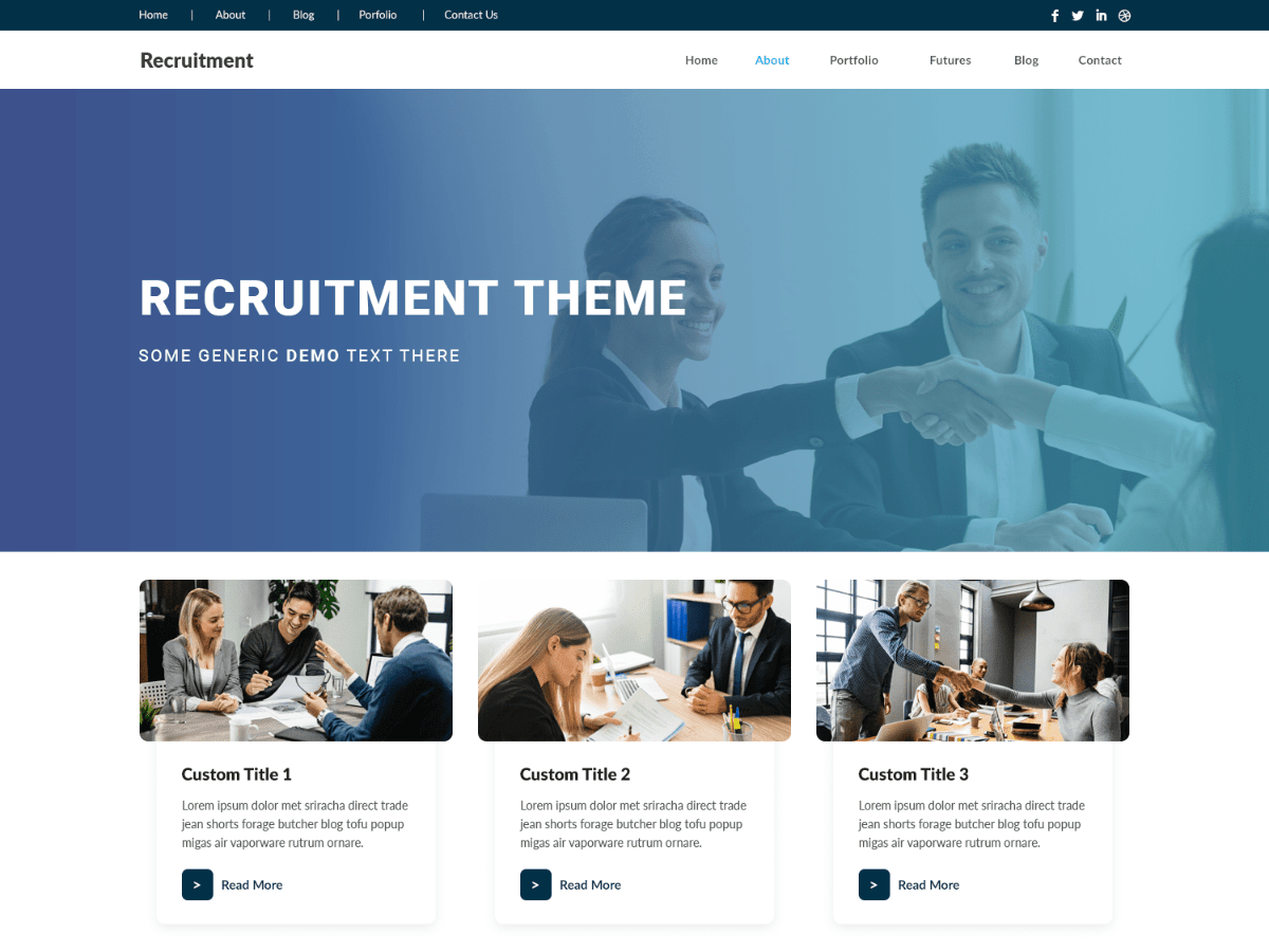 Recruitment theme screenshot