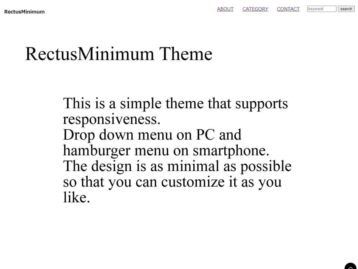 RectusMinimum theme screenshot