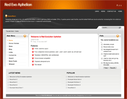 Red Evo Aphelion theme screenshot