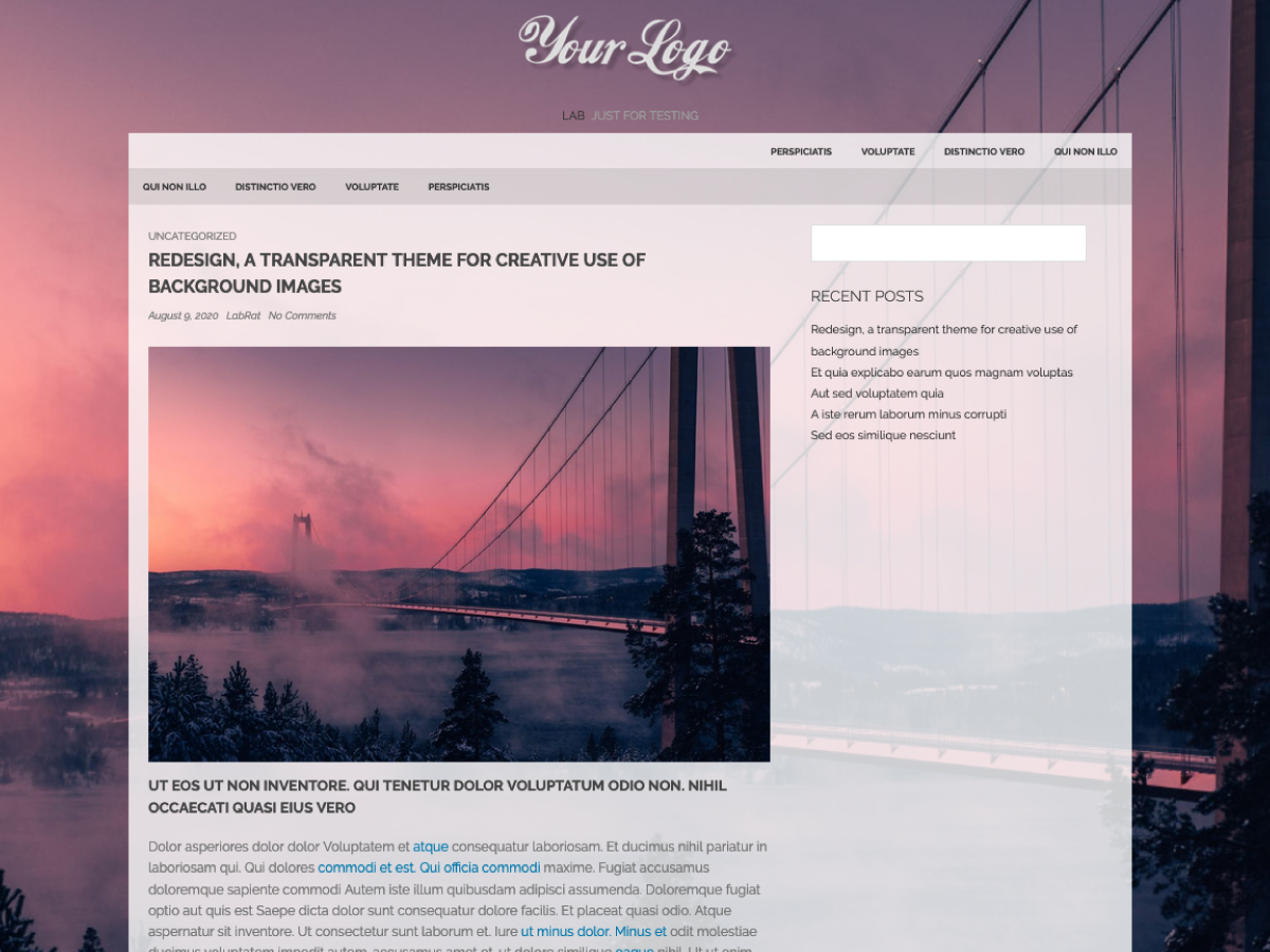 Redesign theme screenshot