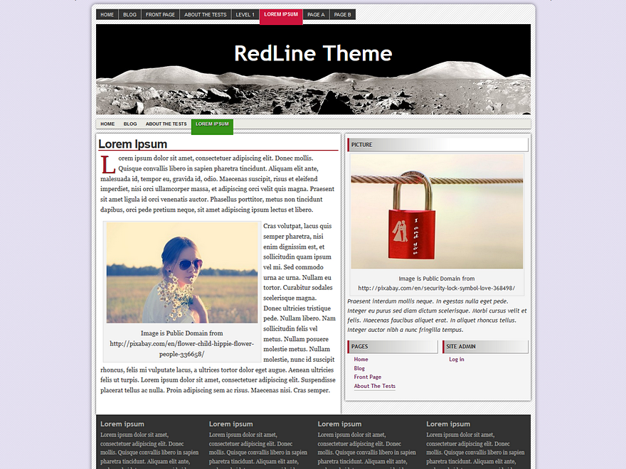 RedLine theme screenshot