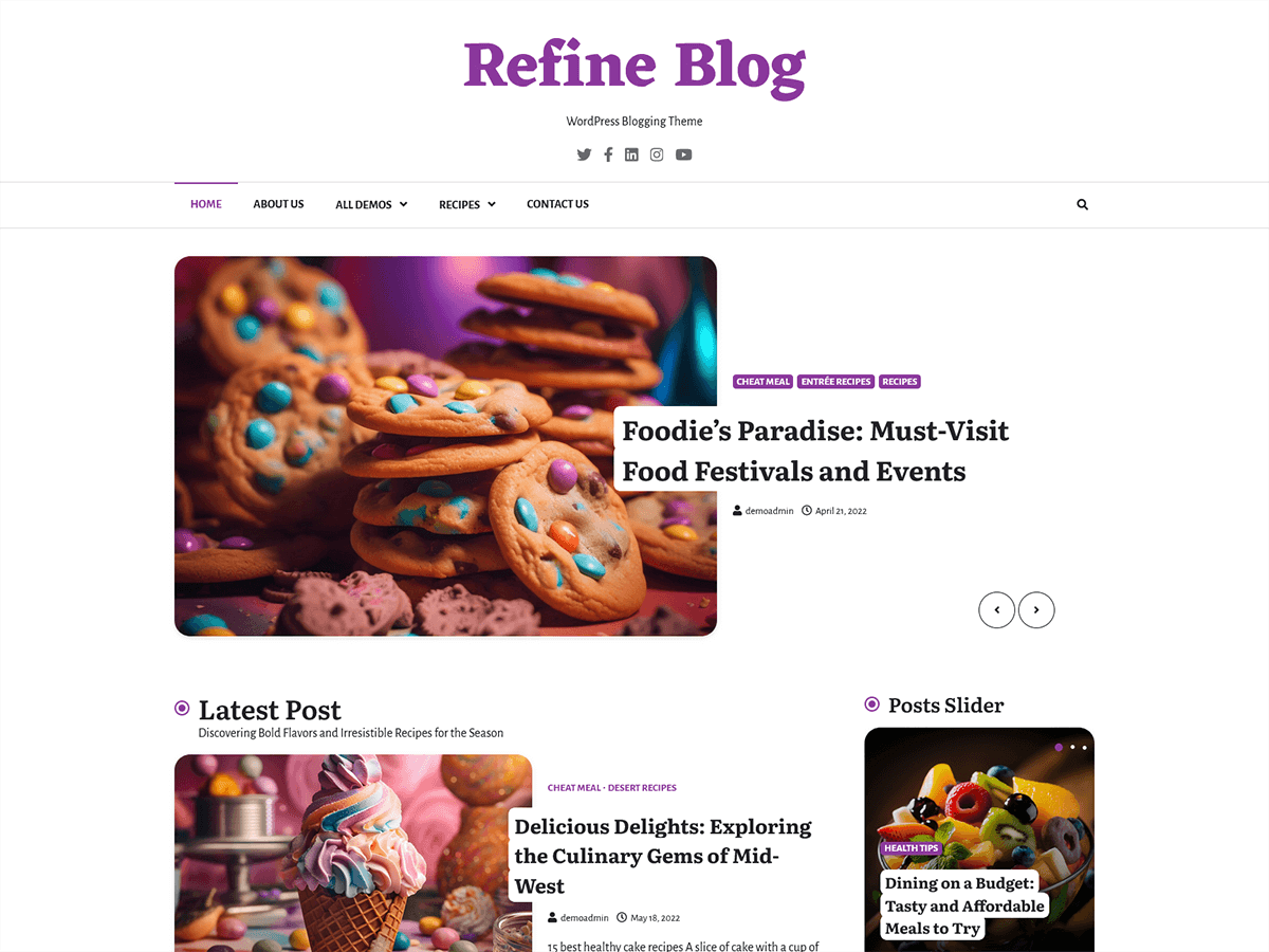 Refine Blog theme screenshot