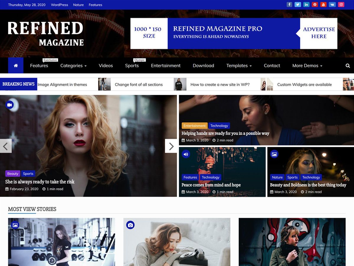 Refined Magazine theme screenshot