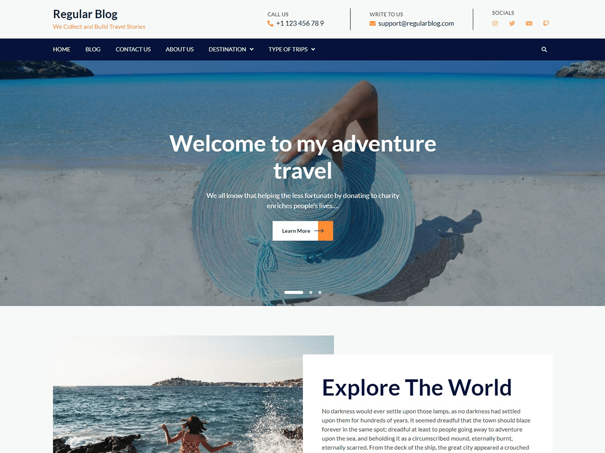 Regular Blog theme screenshot