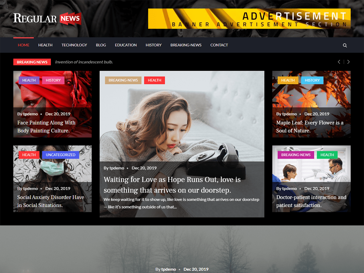 Regular News theme screenshot