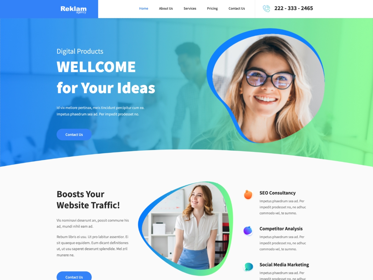 Reklam Agency theme screenshot