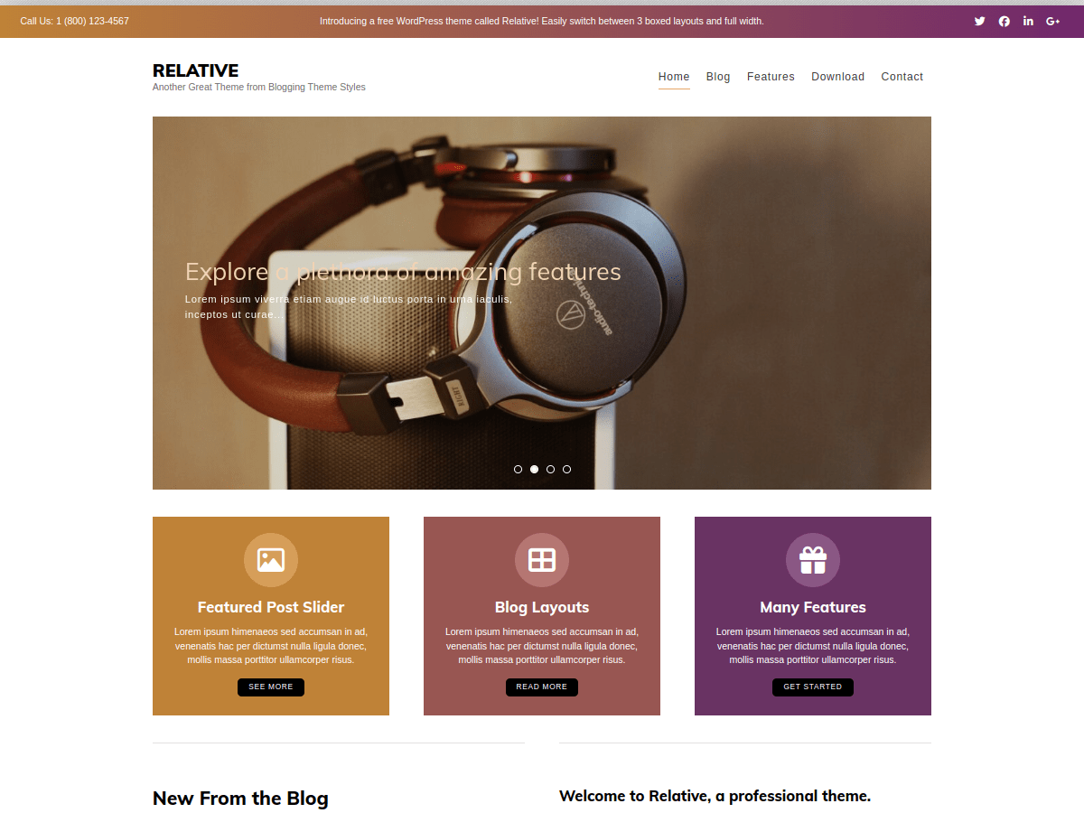 Relative theme screenshot